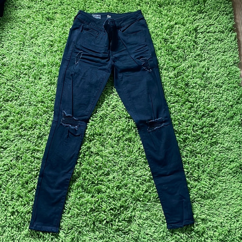 SO skinny black jeggings